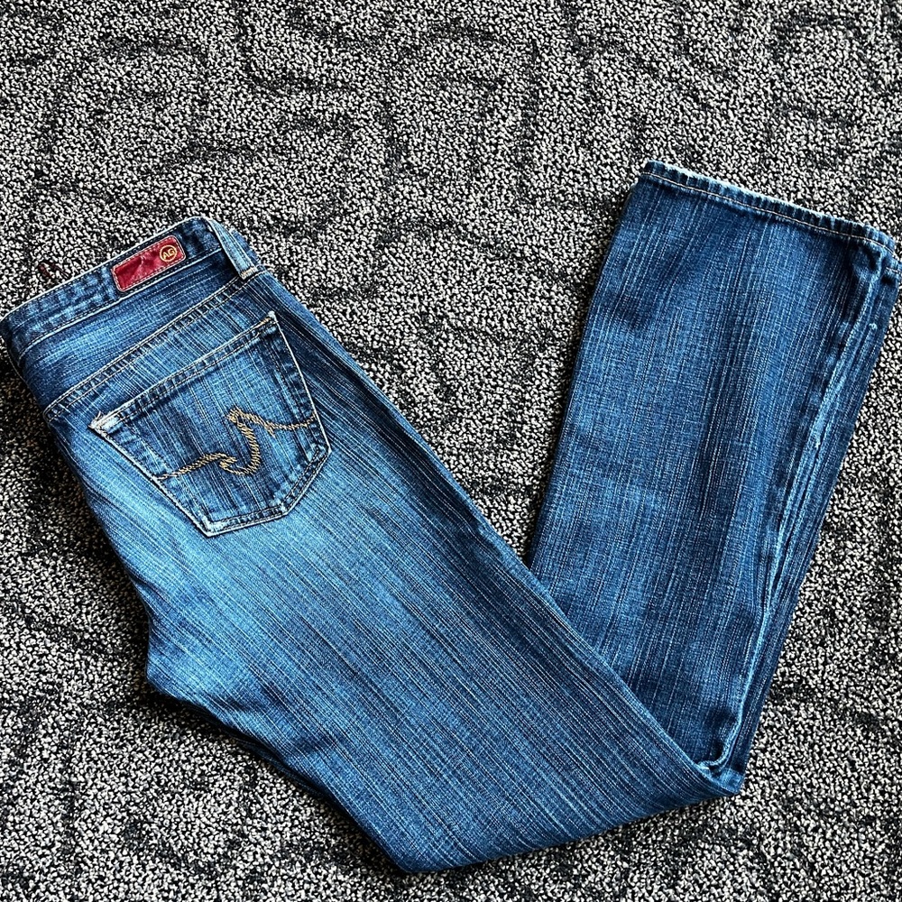 AG Adriano Goldschmied Women's Boot Cut Jeans in Medium Blue Wash size 29R